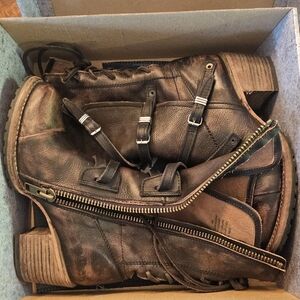 Freebird by Steven Distressed Brown Leather Boots